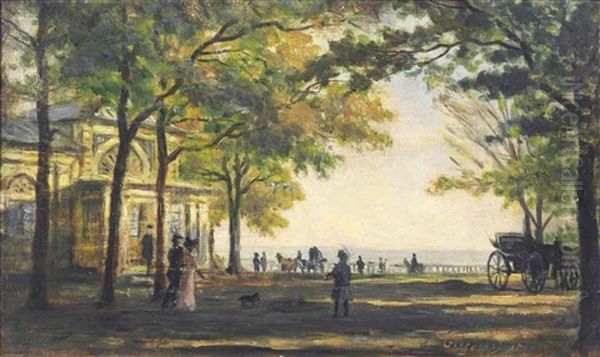 Observatoire A La Montagne [montreal Oil Painting by Georges Marie Joseph Delfosse