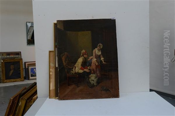 Le Grognard Et La Servante Oil Painting by Charles Edouard Edmond Delort