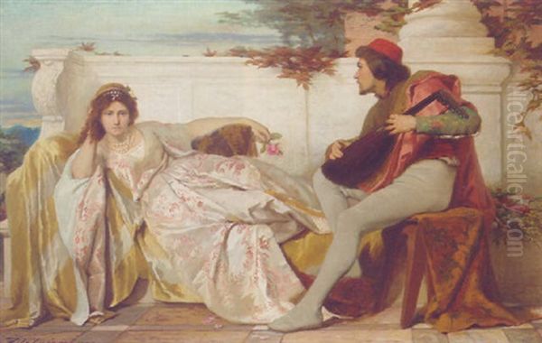 The Serenade Oil Painting by Emile Delperee