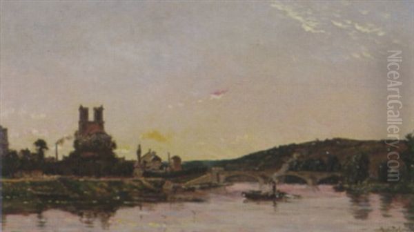 The Cathedral Of Mantes Oil Painting by Hippolyte Camille Delpy