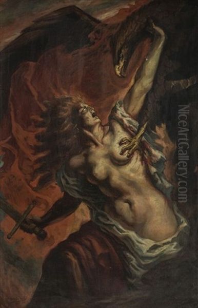 La Belgique Indomptable Oil Painting by Jean Delville