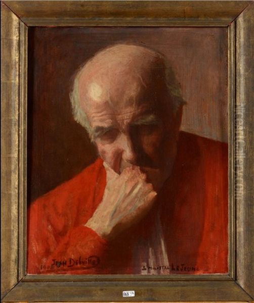 Portrait De Jules Le Jeune (1828-1911) Oil Painting by Jean Delville