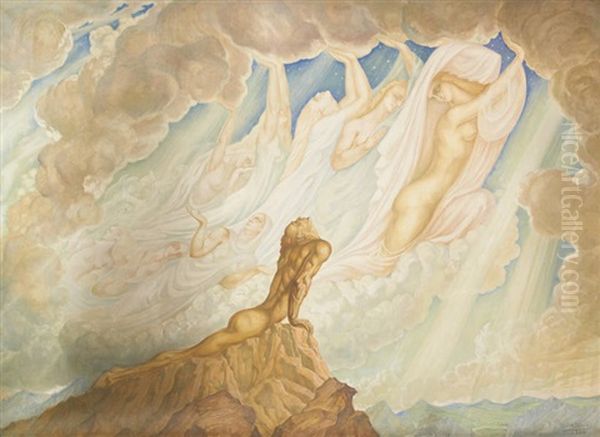 Le Paradis Terrestre Oil Painting by Jean Delville