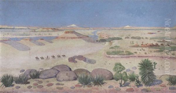 Desert Landscape Oil Painting by Edwin Willard Deming