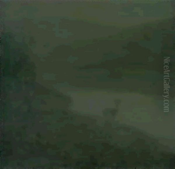 Fawn In Landscape Oil Painting by Edwin Willard Deming