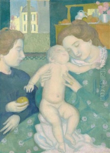 Maternite A La Pomme Oil Painting by Maurice Denis
