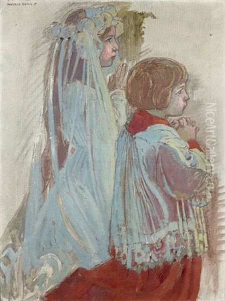 Enfant De Choeur Et Communiante Oil Painting by Maurice Denis