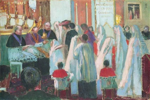 Scene De Confirmation Oil Painting by Maurice Denis