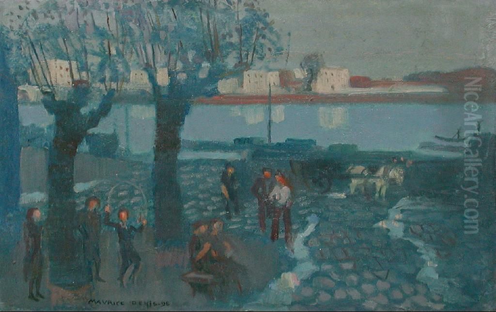 Le Port Du Pecq Oil Painting by Maurice Denis