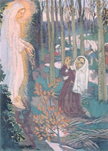 Berdanette De Lourdes Oil Painting by Maurice Denis