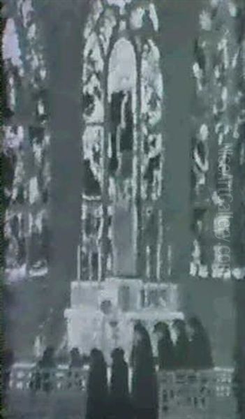 La Cathedrale D'evreux, Vers 1900 Oil Painting by Maurice Denis