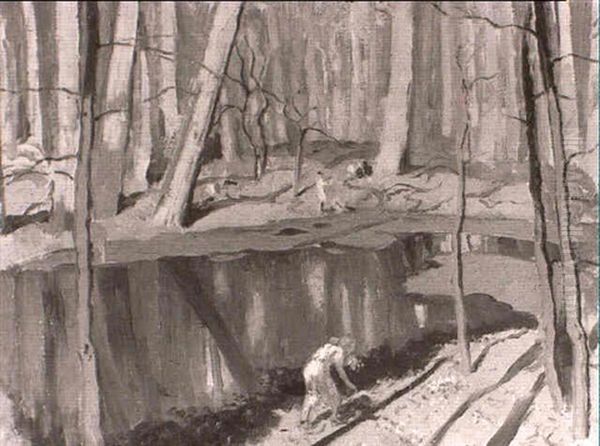 La Mare De La Foret De Marly Oil Painting by Maurice Denis