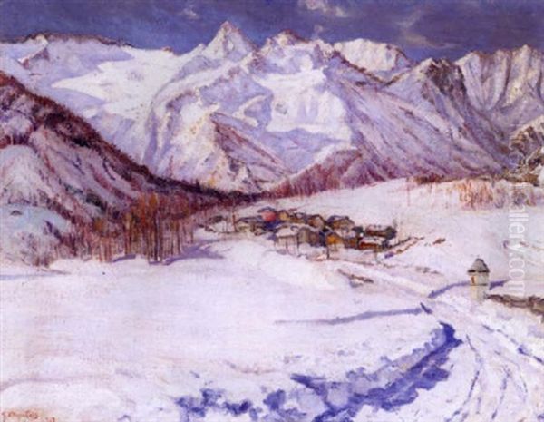 Paesaggio Invernale Oil Painting by Giovanni Depetris