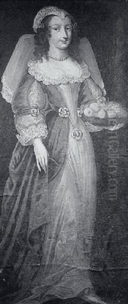 Jeune Femme Portant Un Plateau De Fruits Oil Painting by Claude Deruet