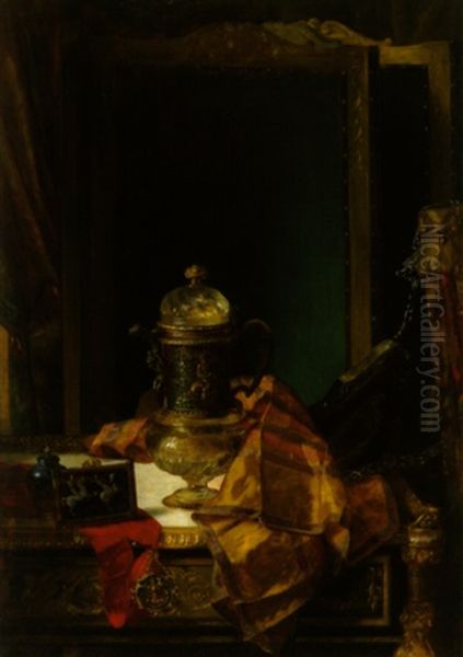 Prunkstillleben Oil Painting by Blaise Alexandre Desgoffe