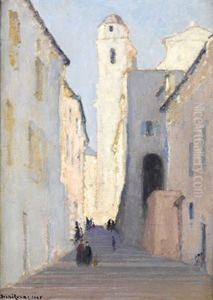 Le Campanille Oil Painting by Louis Marie Desire-Lucas