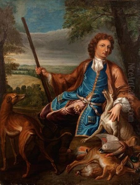 Autoportrait En Chasseur Oil Painting by Alexandre-Francois Desportes