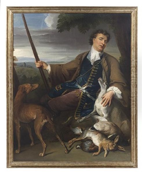 Self-portrait As A Hunter Oil Painting by Alexandre-Francois Desportes