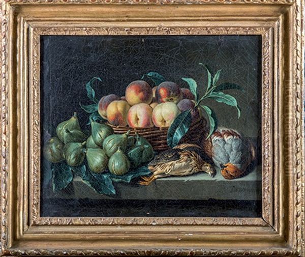 Nature Morte, Fruits, Gibier Oil Painting by Alexandre-Francois Desportes