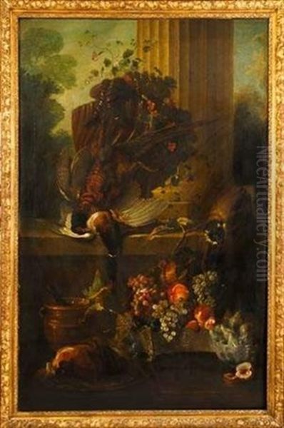 Nature Morte Au Gibier Et Fruits Oil Painting by Alexandre-Francois Desportes