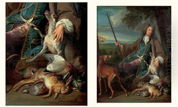 Portrait De Chasseur Oil Painting by Alexandre-Francois Desportes