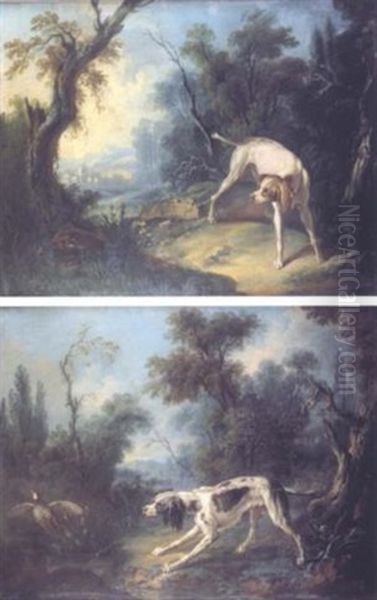 Chien A L'arret Oil Painting by Alexandre-Francois Desportes