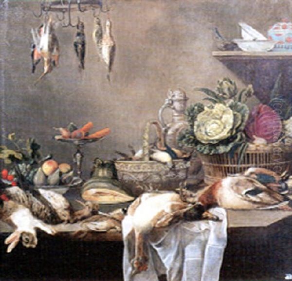 Nature Morte Au Gibier Oil Painting by Alexandre-Francois Desportes