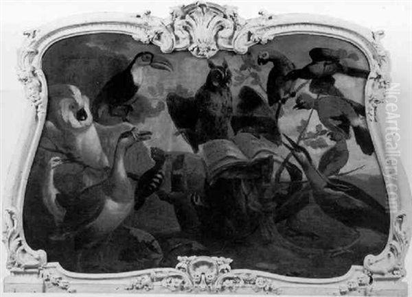 Le Concert D'oiseaux Oil Painting by Alexandre-Francois Desportes