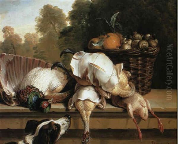 Nature Morte Aux Faisans Et Canards Prepares Oil Painting by Alexandre-Francois Desportes