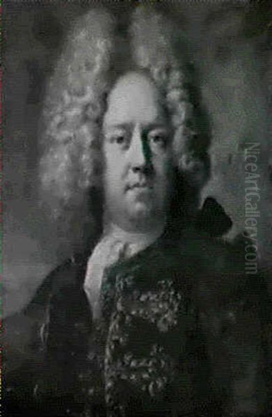 Portrait Presume De Monsieur Paris, Fermier General Du      Dauphine Oil Painting by Alexandre-Francois Desportes