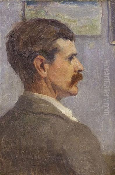 Portrait Of John Saxton Oil Painting by Louis Paul Dessar