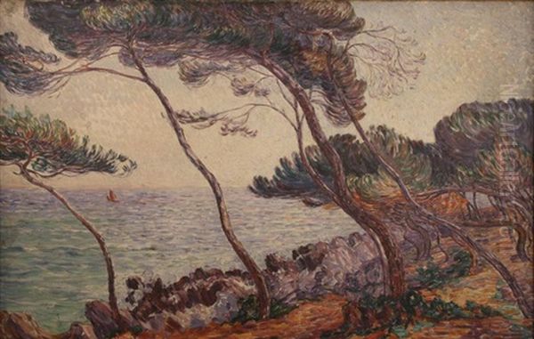 Bord De Mer Dans Le Midi Oil Painting by Leon Detroy