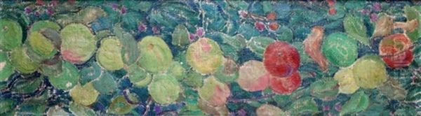 Les Pommes Oil Painting by Leon Detroy