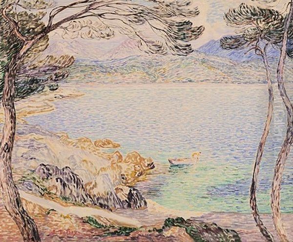 La Baie En Mediterranee Oil Painting by Leon Detroy