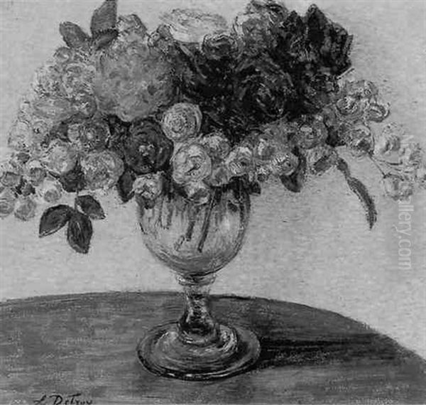 Bouquet De Fleurs Des Champs Oil Painting by Leon Detroy