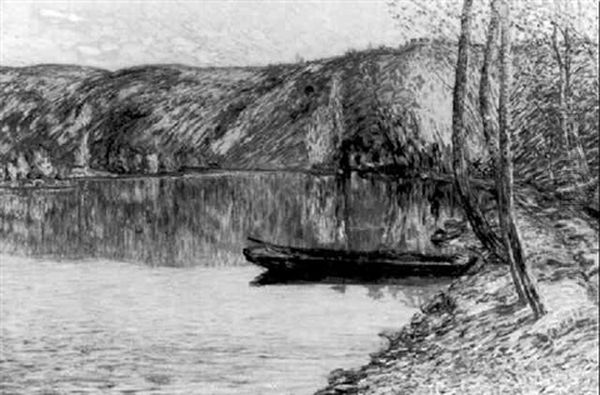 Bords De La Creuse Oil Painting by Leon Detroy