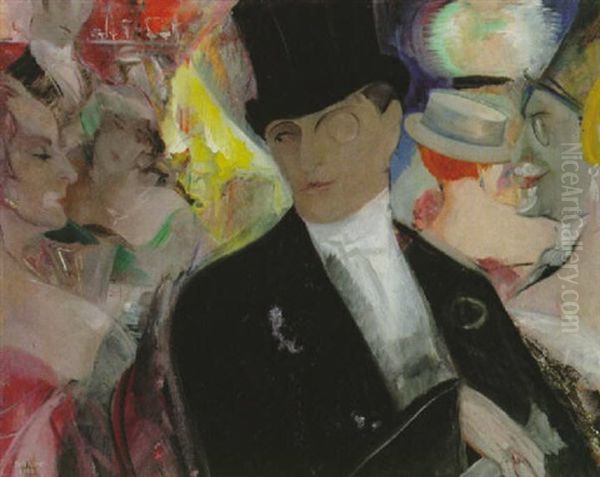 Restauranginterior Oil Painting by Eric Detthow