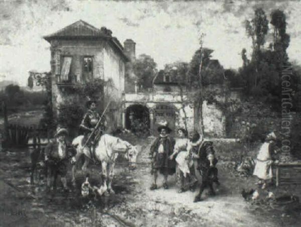 Don Quixote Oil Painting by Cesare Auguste Detti