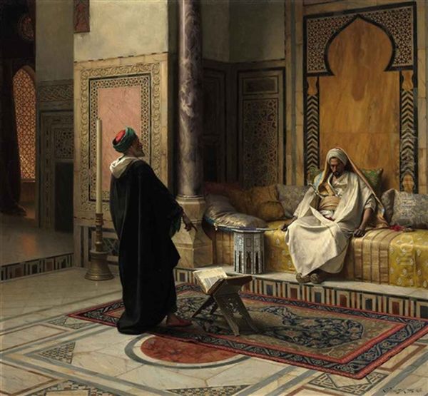 Learned Advice Oil Painting by Ludwig Deutsch