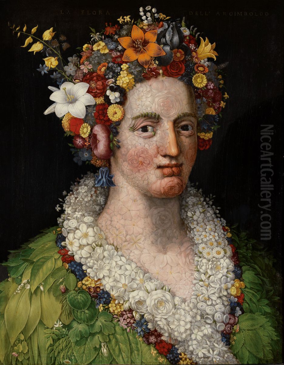 Flora Oil Painting by Giuseppe Arcimboldo