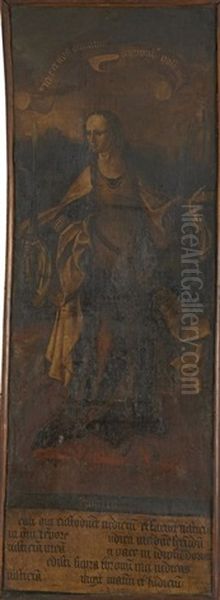 Les Trois Vertus Theologales Associees Aux Quatre Vertus Cardinales : La Foi; L'esperance; La Charite; La Prudence; La Temperance; La Force; La Justice (set Of 7) Oil Painting by Niklaus Manuel Deutsch