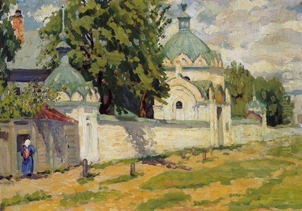 Am Klostertor Oil Painting by Lazar Mikhajlowitsch Diamant