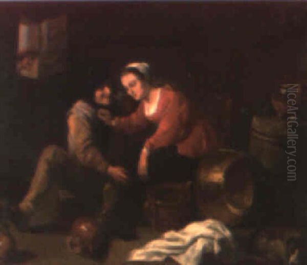 El Picaro Oil Painting by Francisco Diaz Carreno