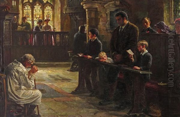 The Village Blacksmith Oil Painting by Margaret Isabel Dicksee