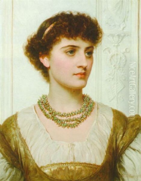 Patricia Oil Painting by Thomas Francis Dicksee