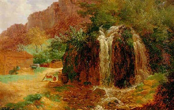 Pres Saleve Oil Painting by Francois Diday