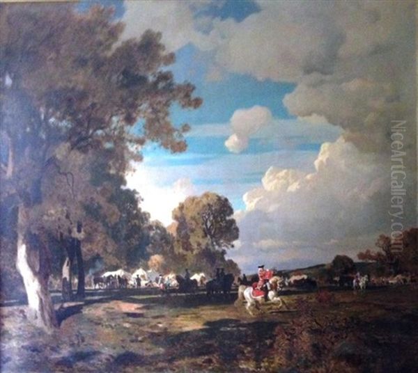 Scene De Chasse Oil Painting by Jules Didier