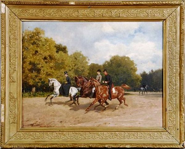 Promenade Au Bois Oil Painting by Jules Didier