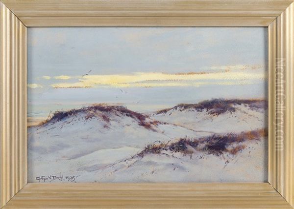 Sunrise Over The Dunes Of Provincetown, Massachusetts Oil Painting by Arthur Vidal Diehl