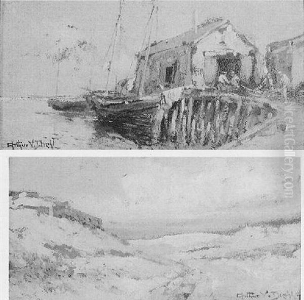 Coastal Landscape Oil Painting by Arthur Vidal Diehl